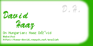 david haaz business card